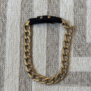 Jenny Bird RIRI Gold Chain Necklace with leather closure